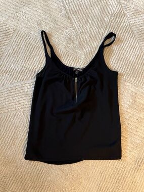Express Black Zip-Front Camisole Tank